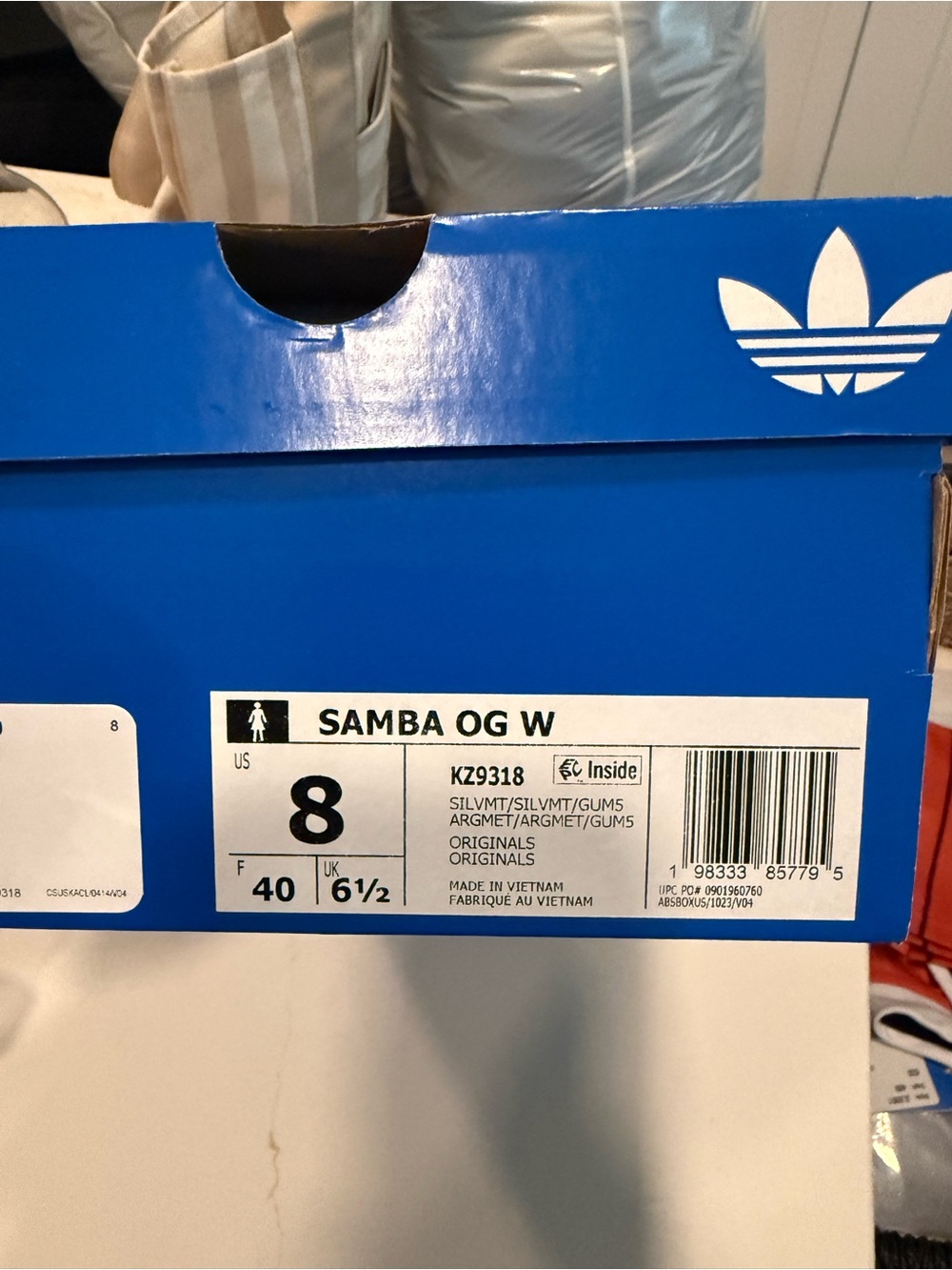 Adidas Samba Metallic Silver Sneakers - Picture 8 of 8